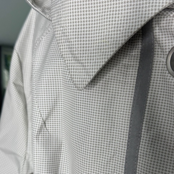 Fen Nelli Rain Coat White and Light Grey Size 16 - Picture 2 of 7